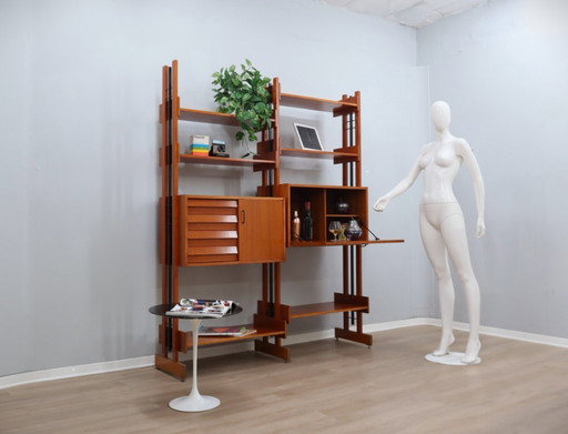 Libreria / divisorio in teak italiano di metà secolo AV Arredamenti 1960