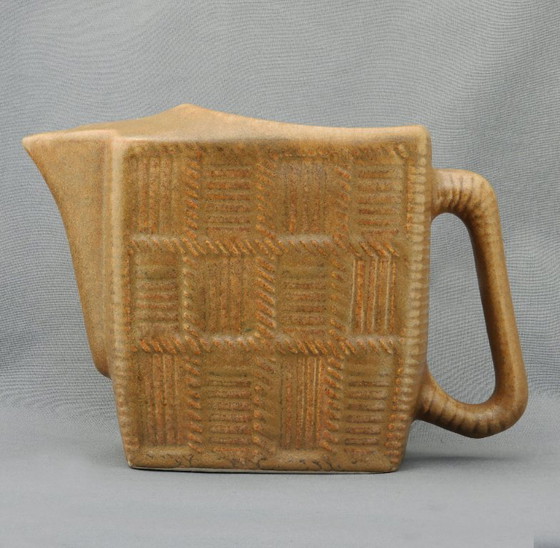 Brocca Vintage Mid Century Stile Bauhaus Barware C1950 Francia, Stoviglie, Ceramica, Giallo (foto 2 di 9)