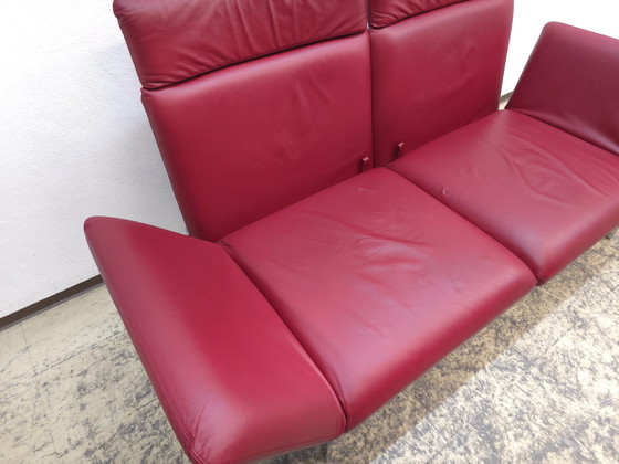Image 1 of Divano funzionale Brühl Roro, divano letto in pelle, divano rosso