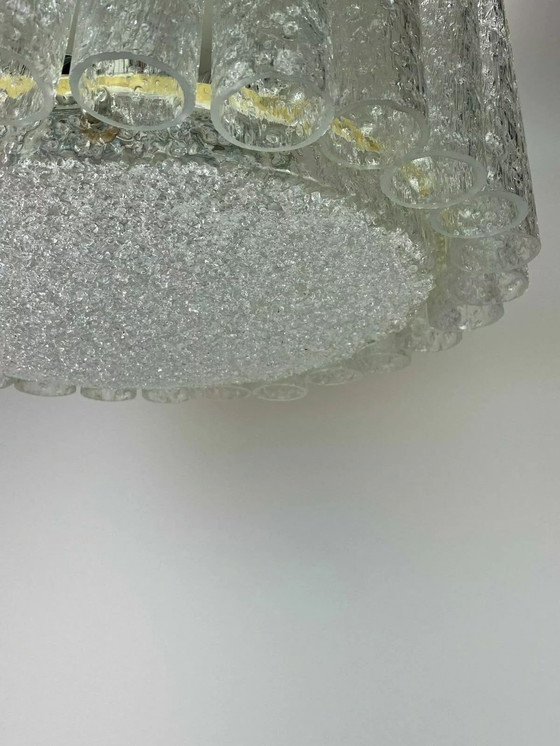 Image 1 of XL 60s 70s Kroonluchter Doria Messing Glas Space Age Design 60s