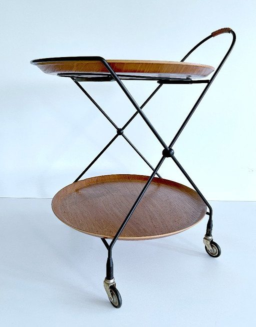 Vintage Scandinavian Serving  Cart Trolley