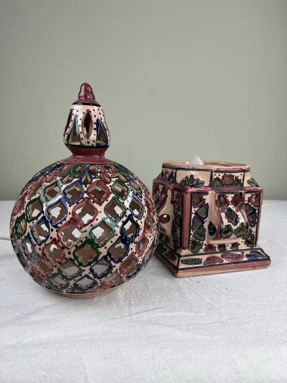 Ethnic handmade lamp – Table lamps, Porcelain, Vintage (photo 7 of 11)