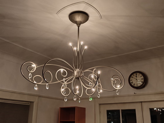 Image 1 of Lampadario Florence, nichel opaco, design Ben Demmers