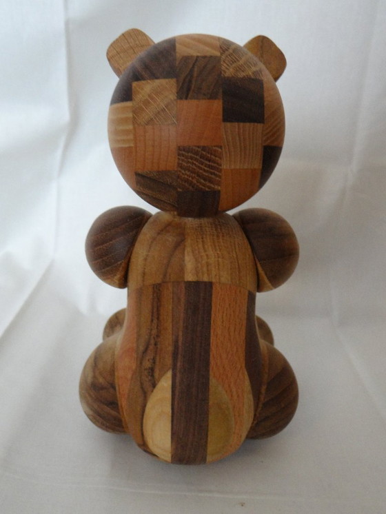 Image 1 of The Christmas gift: Kaj Bojesen 25 cm bear made from residual wood for the 70th anniversary in the original box