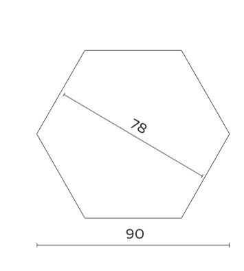 Image 1 of Harvink Hexagon coffee table chrome/black.