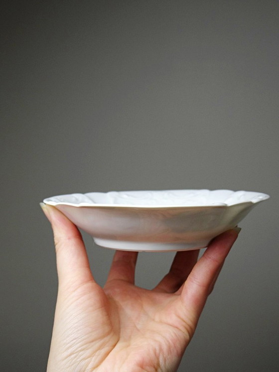 Image 1 of Limoges L&Cie Lafarge 12-piece dessert service in white porcelain, 1960s