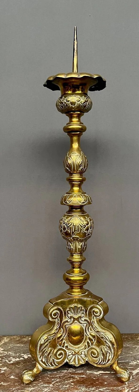 Lustre d'église. Cuivre. – Bougeoirs et chandeliers, Copper (photo 2 of 7)