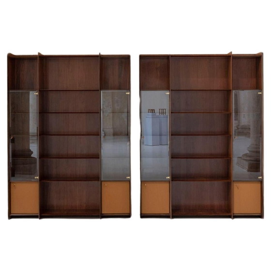 Afra & Tobia Scarpa Artona Librería de Palisandro Mid Century Maxalto 1970 – Leather, Mid Century Modern (photo 5 of 23)