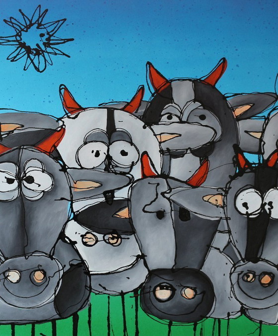 Image 1 of Painting 'cows'