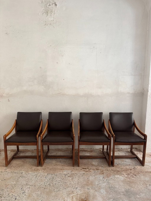 Vintage wooden chairs from Italy