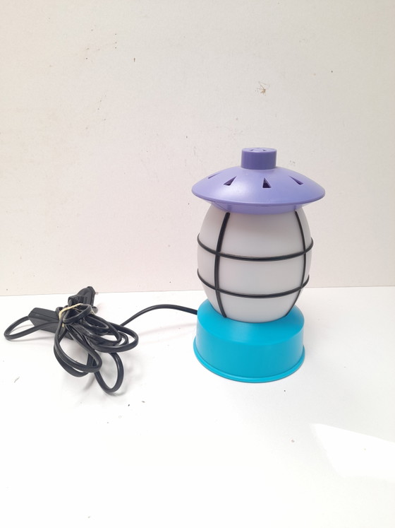 Image 1 of Lampe Fado bleu et mauve Ikea vintage