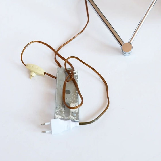 Image 1 of Lampada da parete vintage modello tromba cromata