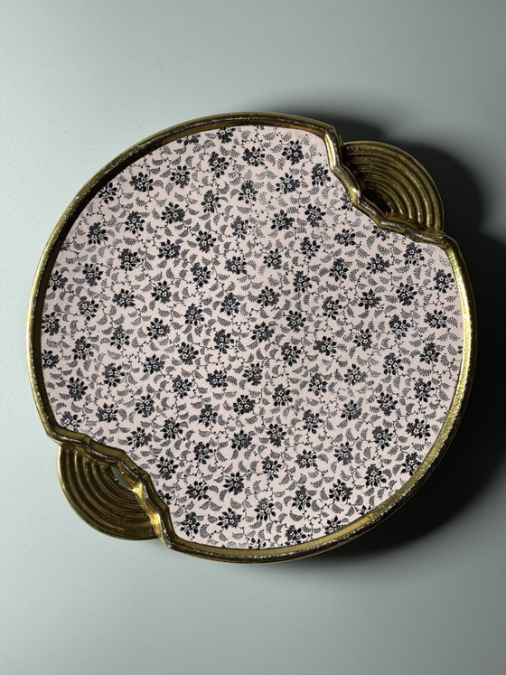Image 1 of Paire d'assiettes de service Art Déco Boch Frères La Louvière – Raymond Chevalier, années 1930