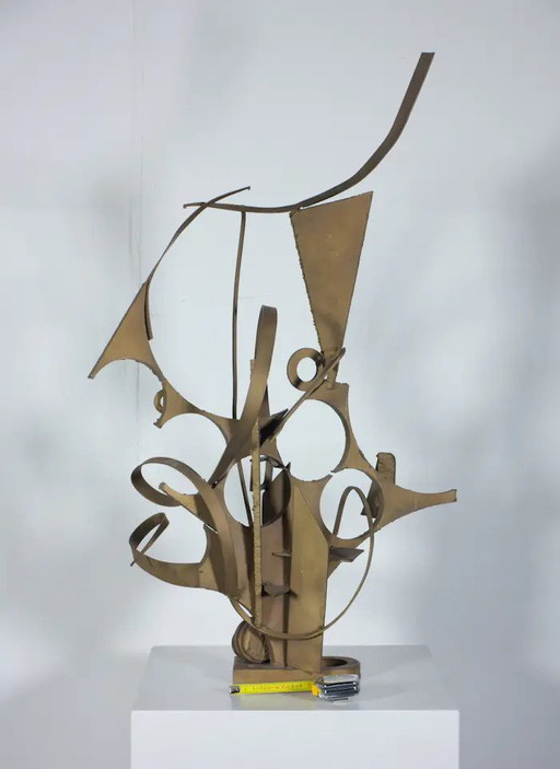 Statue Abstraite avec Circulaires 86 cm de haut Theo Beerendonk