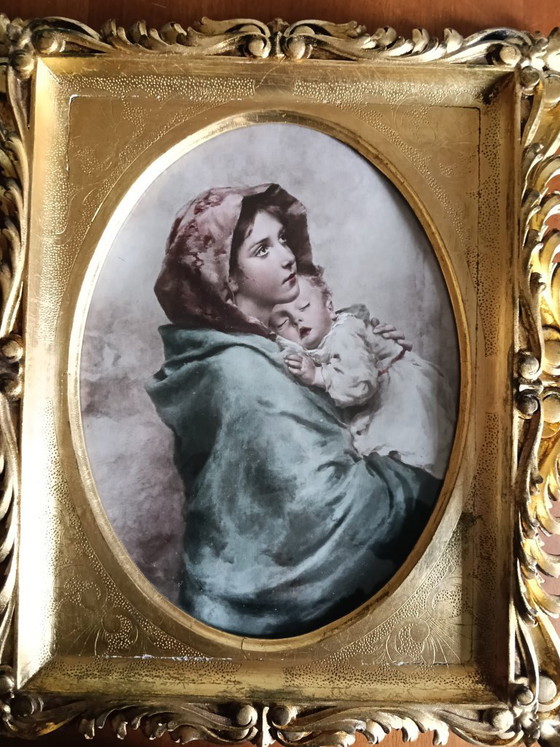 Image 1 of Cornice Barocca in Legno Massiccio Oro (57x47 cm)