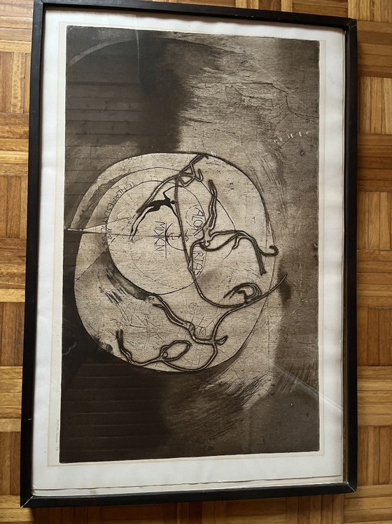 Signed Elmar Gille Artwork Collection in Original Frames (Set of 7) + Illustrated Monograph (1974) (photo 3 of 24)