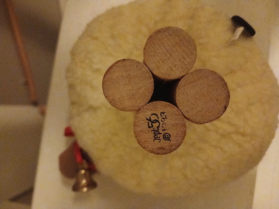 Pecora di lana vintage Department 56 "Le Mouton" (1983) – Oggetti decorativi, Metal, Textile (photo 6 of 6)