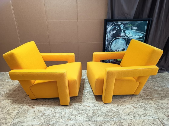 Image 1 of CASSINA 2x Poltrona 637 Utrecht 2024 (NUOVO, mai usato) in lana gialla KVDRAT € 6.600