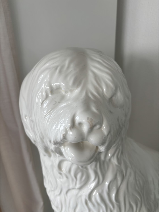 Image 1 of XXL Vintage Keramische Hond – Old English Sheepdog / Bobtail – ca. 70 cm.