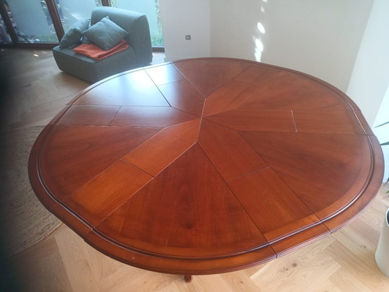 Cherrywood table with radial opening, Jupe type – Dining tables (photo 5 of 5)