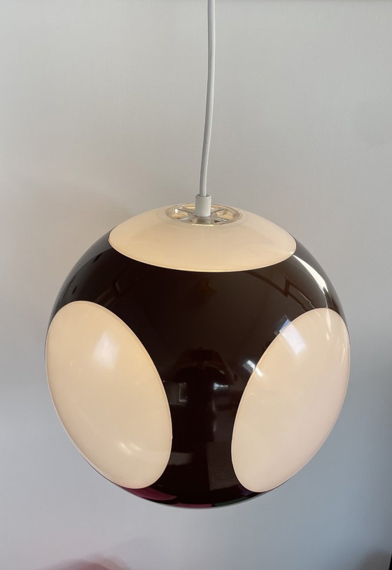 Lampada Space Age Massive Bug Eye, Modello Sfera Marrone, Vintage, Retro, Lampade a sospensione, Plastica (foto 10 di 10)