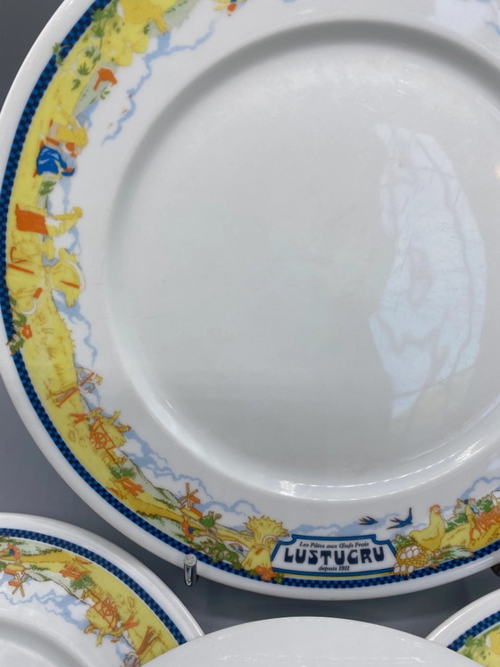 4 grote Lustucru Limoges porseleinen borden, gelimiteerde editie – Decoratieve objecten, Porcelain (photo 5 of 6)