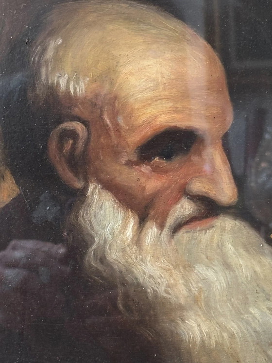 1940s Male Portrait Oil Painting on Board, Paintings & Drawings (photo 4 of 8)