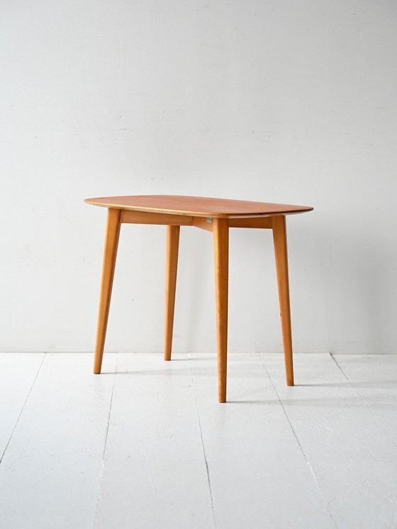 Image 1 of Tavolino da caffè svedese vintage di Nordiska Kompaniet in teak e rovere