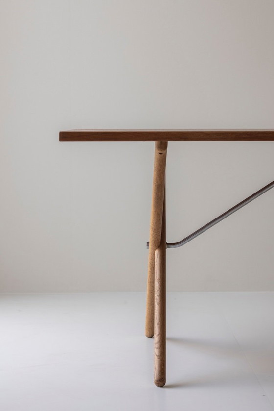 Image 1 of Seltener Hans Wegner 'Sawbuck' Tisch, DK 1960er