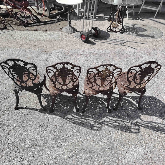 Garten-Set aus Gusseisen mit Stühlen und Tisch – Marmor, Klassiek (photo 12 of 20)
