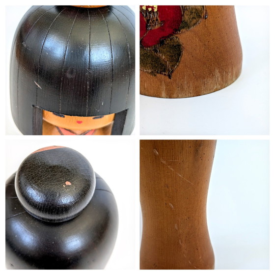 Image 1 of Vintage Handmade Japanese Kokeshi Doll | Midcentury Japan Folk Art