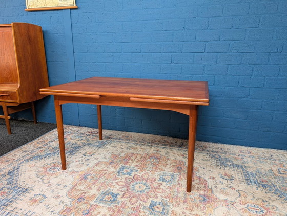Image 1 of Table de salle à manger extensible vintage des années 1960, Design danois, Slagelse Møbelværk
