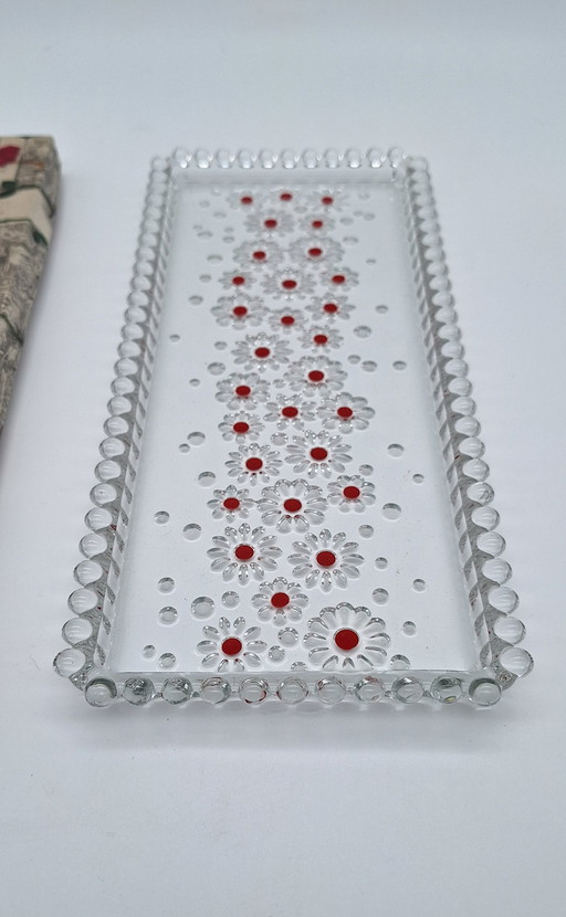 Plato de pastel vintage Walther Kristallglas 'Fabiola' 