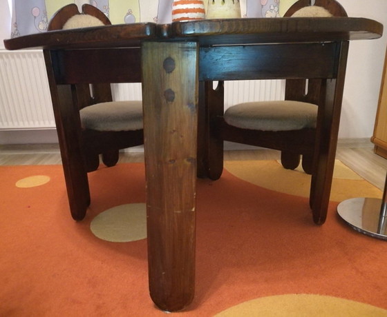 Vintage Dining Chairs & Table by Szeleczky, 1960s, Set of 5 – Dining set (photo 7 of 15)