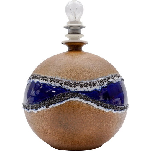 Vintage keramische globe tafellampvoet voor Leola, 1960
