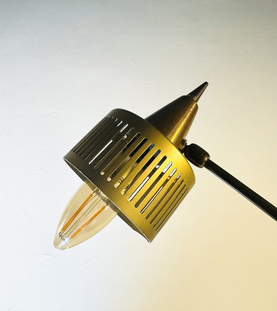 Image 1 of TAFELLAMP VAN TEAK & BRAS, ca 1950/1960