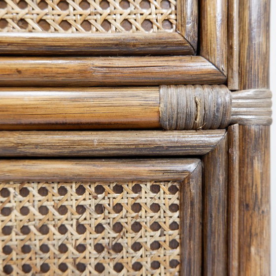 Image 1 of Étagère/Bar en bambou et rotin des années 70