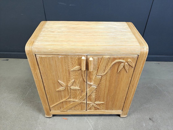 Image 1 of Mobile vintage in ancia tropicale spaccata, anni '70