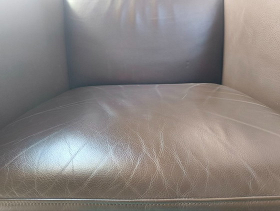 Image 1 of Set van 2 exclusieve Walter Knoll Foster 501 leren fauteuils - Donkerbruin