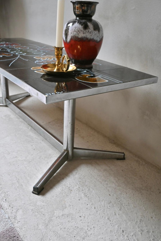 Image 1 of Couchtisch Keramikplatte 1960er Jahre Adri Belarti