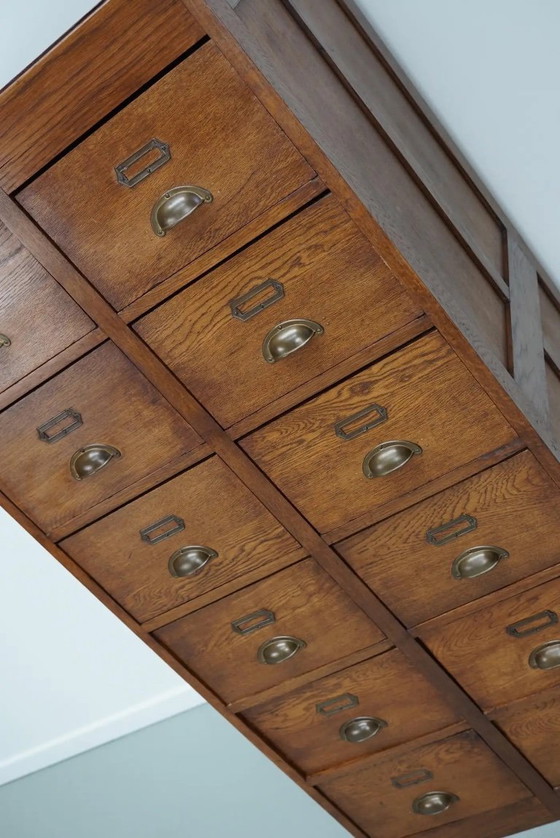 Image 1 of Botiquín/archivador antiguo holandés de roble, años 30