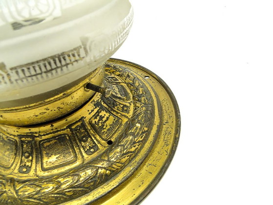 Plafondlamp van messing en glas in art nouveau-stijl uit het begin van de 20e eeuw, Oostenrijk – Plafondlampen (photo 6 of 8)