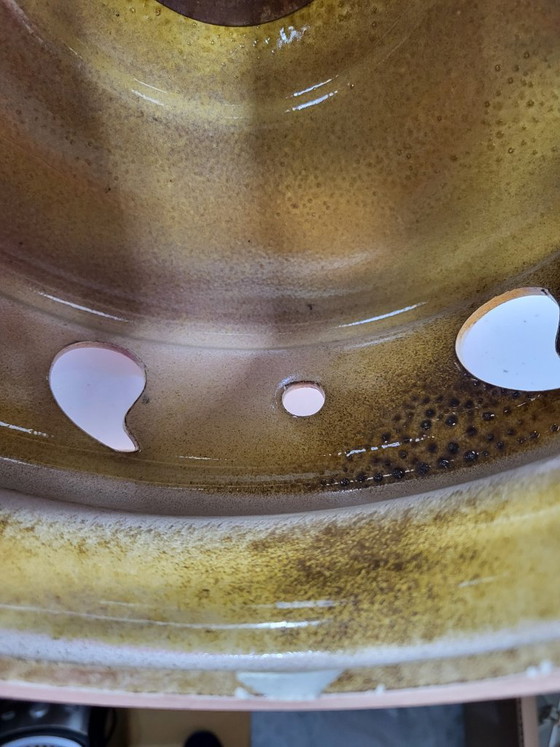 Image 1 of Lampada da terra vintage in ceramica della Germania Ovest, rossa, a doppia illuminazione, anni '70.