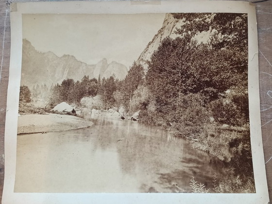 Image 1 of Carleton E. Watkins (1829–1916) Self portait on stone, Yosemite park.