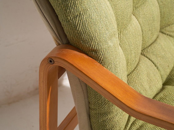 Olive green vintage armchair (c.1950) #80 – Canvas, Scandinavian (photo 21 of 40)