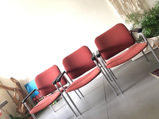 Trio sala d'attesa vintage in stile Gispen 3 poltrone