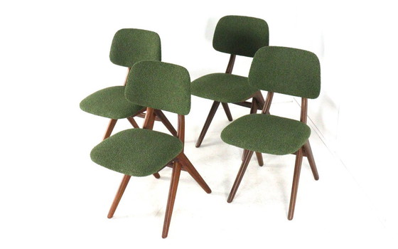 Image 1 of Set for 4 scissor chairs AWA attr. Louis van Teeffelen Wébé