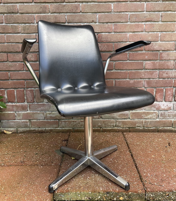 Image 1 of Sedia da ufficio vintage con struttura tubolare - stile Brabantia Gispen