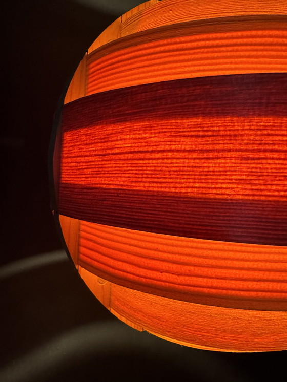 Image 1 of Lámpara colgante de madera de Hans Agne Jakobsson, años 60