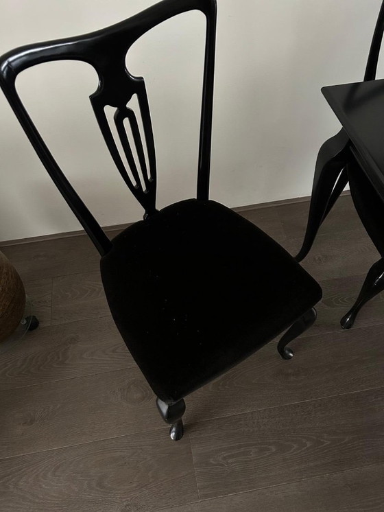 Image 1 of Set da pranzo Queen Ann, tavolo da pranzo estensibile con 4 sedie